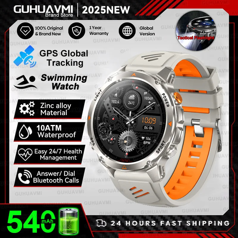 T-REX3 Men GPS Outdoor Sports SmartWatch Military quality AMOLED HD Screen Display Heart Rate BT Call 10ATM Waterproof Bracelet