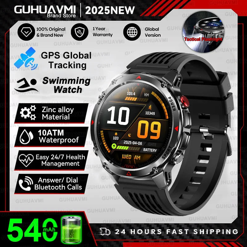 T-REX3 Men GPS Outdoor Sports SmartWatch Military quality AMOLED HD Screen Display Heart Rate BT Call 10ATM Waterproof Bracelet