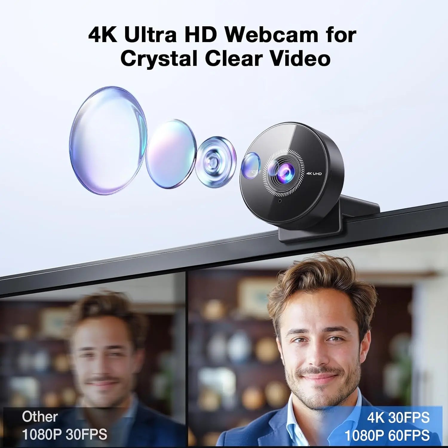 Premium 4K HD Webcam with Microphone™