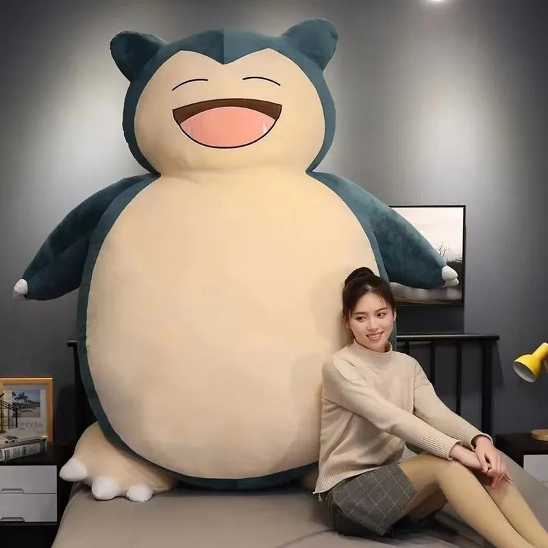 200/150cm Aoger Giant Snorlax Plush Toys Kawaii Soft Snorlax Leather Shell Plushie NO Filling Pillow Gifts For Children Pokemon