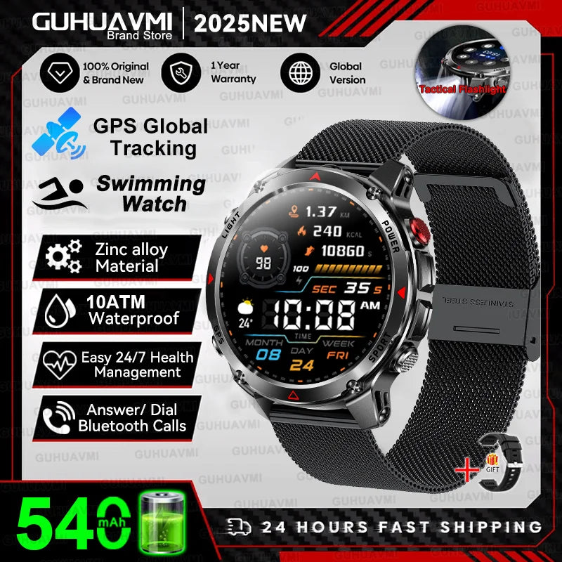 T-REX3 Men GPS Outdoor Sports SmartWatch Military quality AMOLED HD Screen Display Heart Rate BT Call 10ATM Waterproof Bracelet