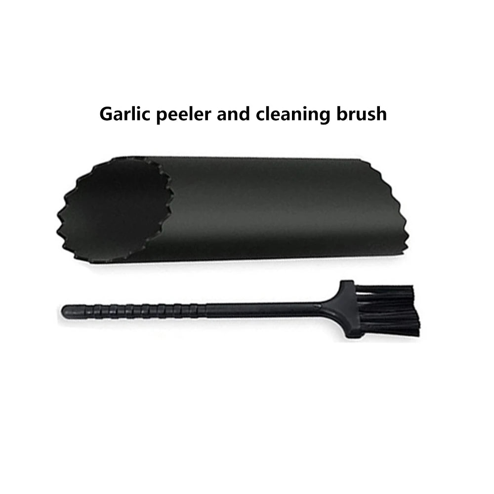Stainless Steel Garlic Press Easy-to-clean Garlic Mincer Reusable Garlic Peeler and Cleaning Brush Ginger Peeler Kitchen Gadgets