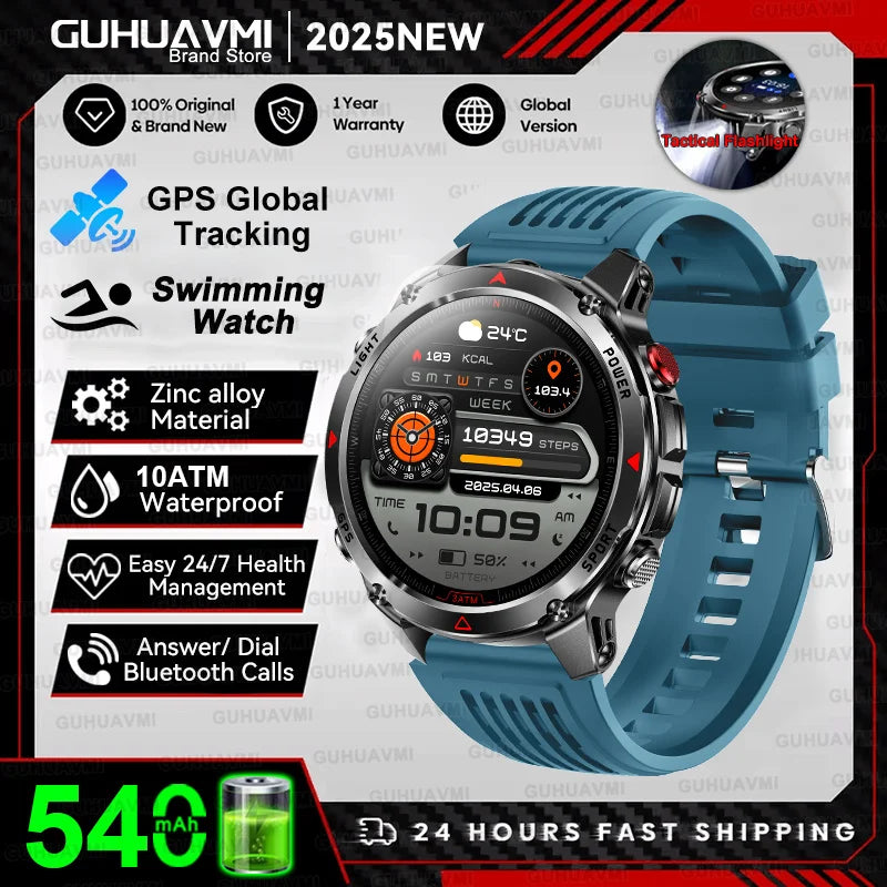 T-REX3 Men GPS Outdoor Sports SmartWatch Military quality AMOLED HD Screen Display Heart Rate BT Call 10ATM Waterproof Bracelet