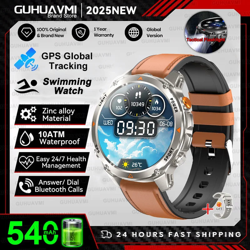 T-REX3 Men GPS Outdoor Sports SmartWatch Military quality AMOLED HD Screen Display Heart Rate BT Call 10ATM Waterproof Bracelet