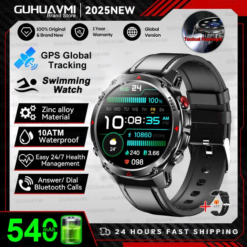 T-REX3 Men GPS Outdoor Sports SmartWatch Military quality AMOLED HD Screen Display Heart Rate BT Call 10ATM Waterproof Bracelet